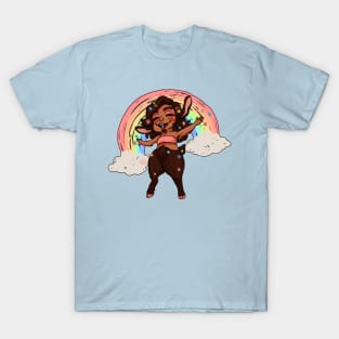 Joyful Satyr Flower Rainbow Happy Monster Girl T-Shirt